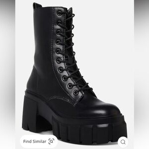 Madden Girl Guster women’s Zipper Chunky Combat & Lace-Up Boots size 8